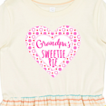thumbnail image 4 of Inktastic Grandpa's Sweetie Pie with Pink Hearts Girls Toddler Dress, 4 of 5