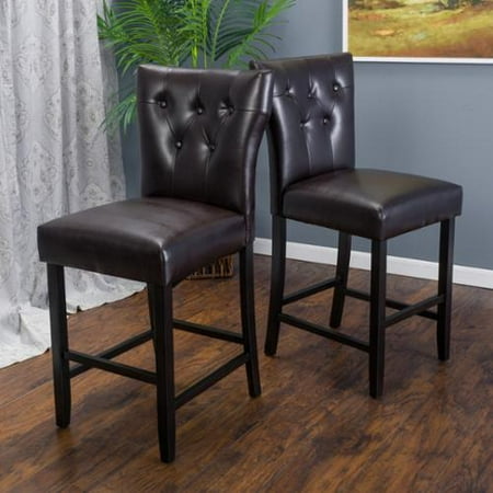 Christopher Knight Home Donner 27 Inch Bonded Leather Counter Stool Christopher Knight Home Donner 27 Inch Bonded Leather Counter Stool Set Of 2