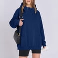 thumbnail image 4 of Hurxie Women's Lightweight Hoodies Full Zip Up Oversized Sweatshirts with Pockets Long Sleeve Thin Casual Hooded Jackets Navy,3XL, 4 of 7