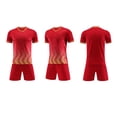 thumbnail image 5 of Fesfesfes Boys Kids Football Soccer Set,5-13Years Breathable Short Sleeve Top,Elastic Waist Athletic Shorts,Youth Sports Training Game Active Outfit, 5 of 6