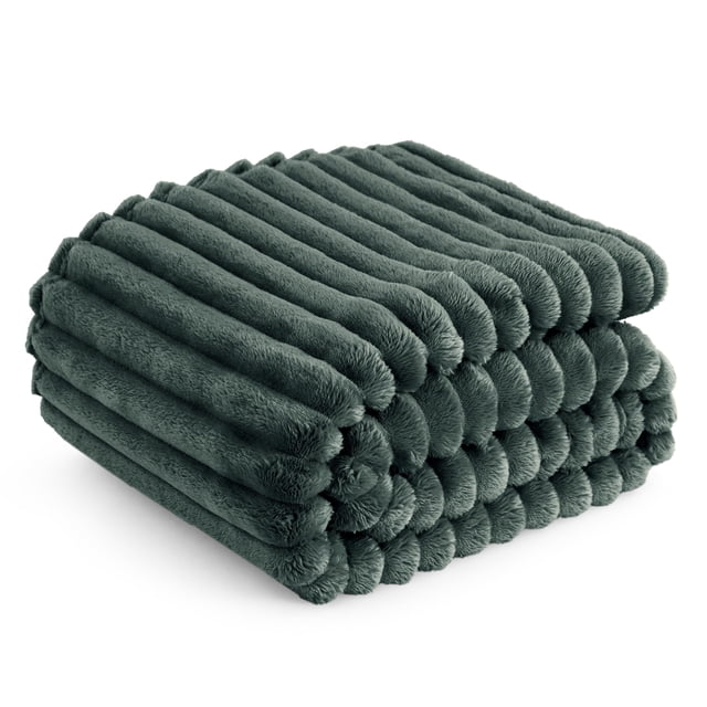 Manta polar Bedsure Mallard Green para sofá, 150 x 200 cm