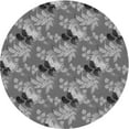 thumbnail image 1 of Ahgly Company Indoor Round Patterned Gray Dolphin Gray Area Rugs, 3' Round, 1 of 6