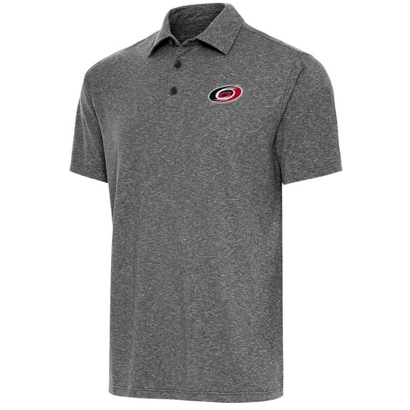 Men's Antigua  Heather Black Carolina Hurricanes Par Polo