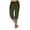 Green-B, variant on Hinvhai Yoga Pants for Women Women's Yoga Drawcord Capris Cropped Leg Pants Black 6(M)