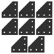 thumbnail image 3 of Placas de junta de 8pcs 5 agujeros l Guardaces de extrusión de aluminio Compatible con perfil de aluminio de la serie 2020, 3 of 5