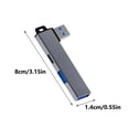thumbnail image 6 of RYUJNDK Aluminum Alloy USB3.0 Hubs USB3.0 to Type C Plus USB Expansion Dock for Laptops USB3.0 5.0Gbps Port Type C 480Mbps Port, 6 of 12