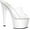 Clear/White, variant on Women's Pleaser Adore 701 Platform Slide Stiletto Sandal