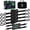 Black, variant on Retractable Ratchet Straps(4 Pack) - 1in x 10ft Self Retracting Ratchet Straps with Soft Loops, 1,800 lbs Break Strength Retractable Tie Down Straps, Easy Retract for Motorcyle, Cargo, Truck, Trailer