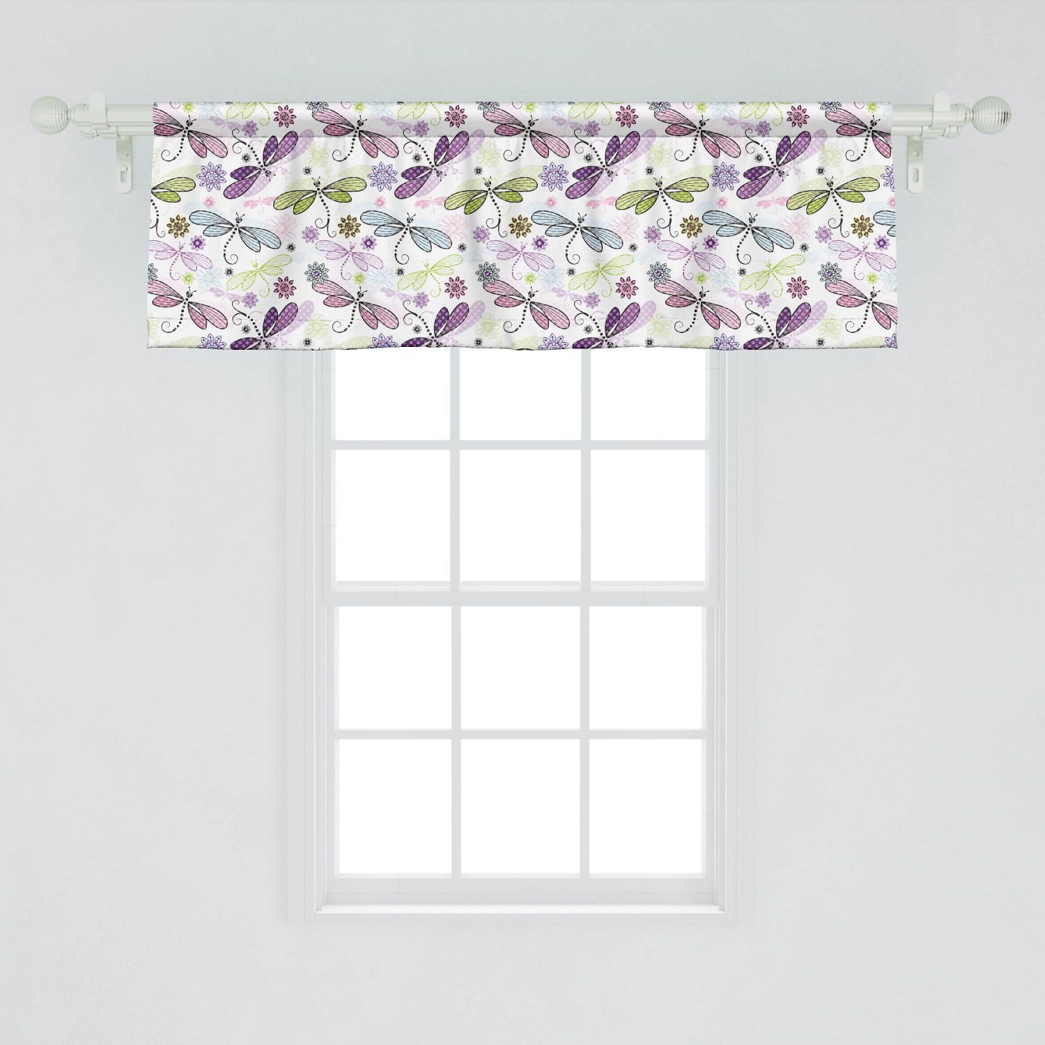 Dragonfly Bug Window Valance Curtain in Your Choice of Colors 
