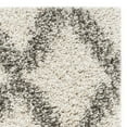 thumbnail image 3 of SAFAVIEH Hudson Franklin Geometric Diamonds Shag Area Rug, Ivory/Grey, 2' x 3', 3 of 6