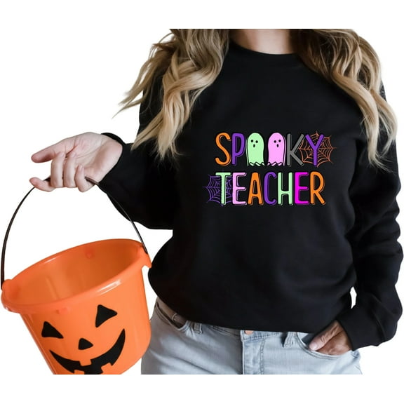 Women's Spooky Teacher Sweatshirt, Halloween Teacher Sweater