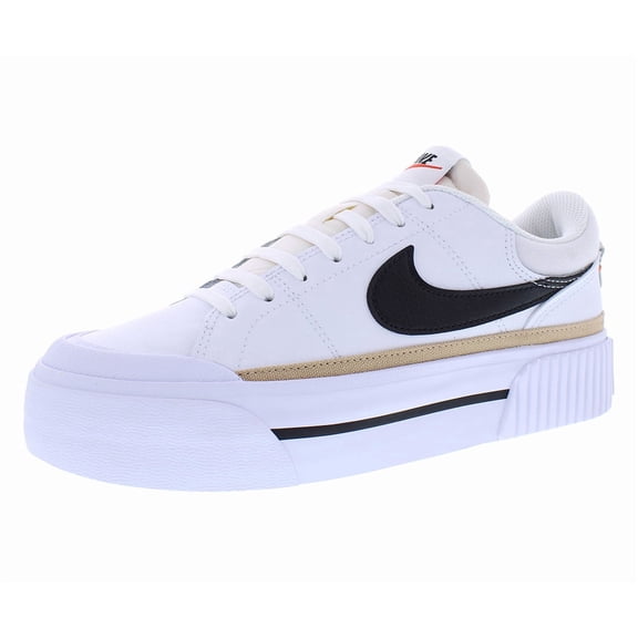 NIKE Women's Court Legacy Lift Sneaker, White/Black-hemp-team Orange, 10