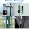 thumbnail image 5 of Candado de combinación de 4 dígitos que no requiere llave, candado largo de aleación de zinc para exteriores para casilleros escolares o de gimnasios, puertas y cercas (negro), 5 of 5