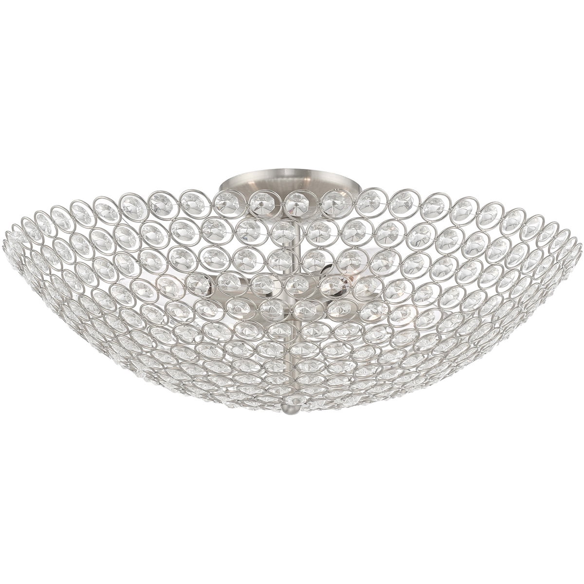 4 Light Brushed Nickel Ceiling Light fixture with Steel base material