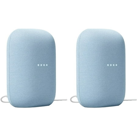 Google GA01588-US Nest Audio Smart Speaker Sky (2-Pack)