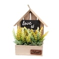 thumbnail image 4 of Rustic Wall Mounted Wooden House with -Flower Plants Bonsai Holder Display Shelf Home Decor C, 4 of 6