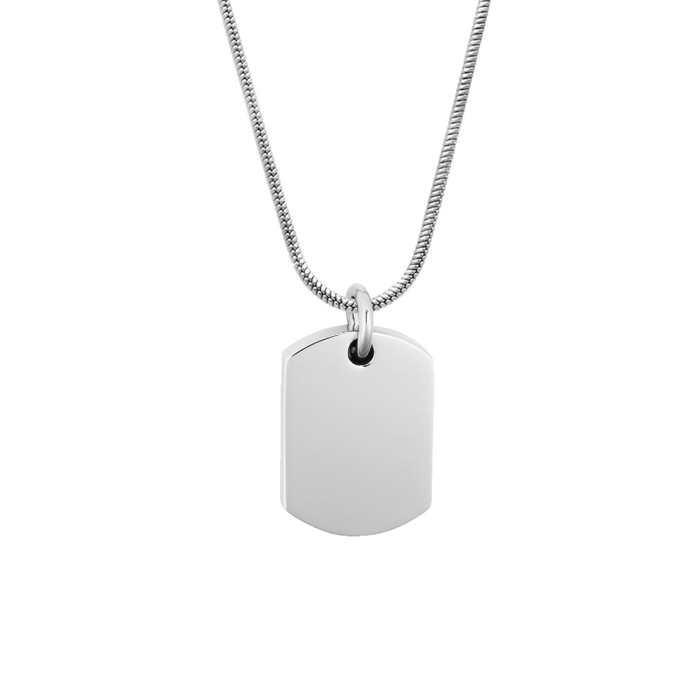 Custom Dog Tag Cremation Necklac, Engraving Dog Tag Urn Ashes Holder for Pets, Silver Dog Tag Ashes Jewelry, Cremated Ashes Holder Jewelry Fill Kit and Box Ships Next Day! [Front and Back Engraving]