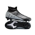 thumbnail image 4 of Utlike Boys Cleats High Top Cleats For Boys Girls Youth Football Athletic Shoes With Firm Ground Studs For Training Sports Black Size 33, 4 of 4
