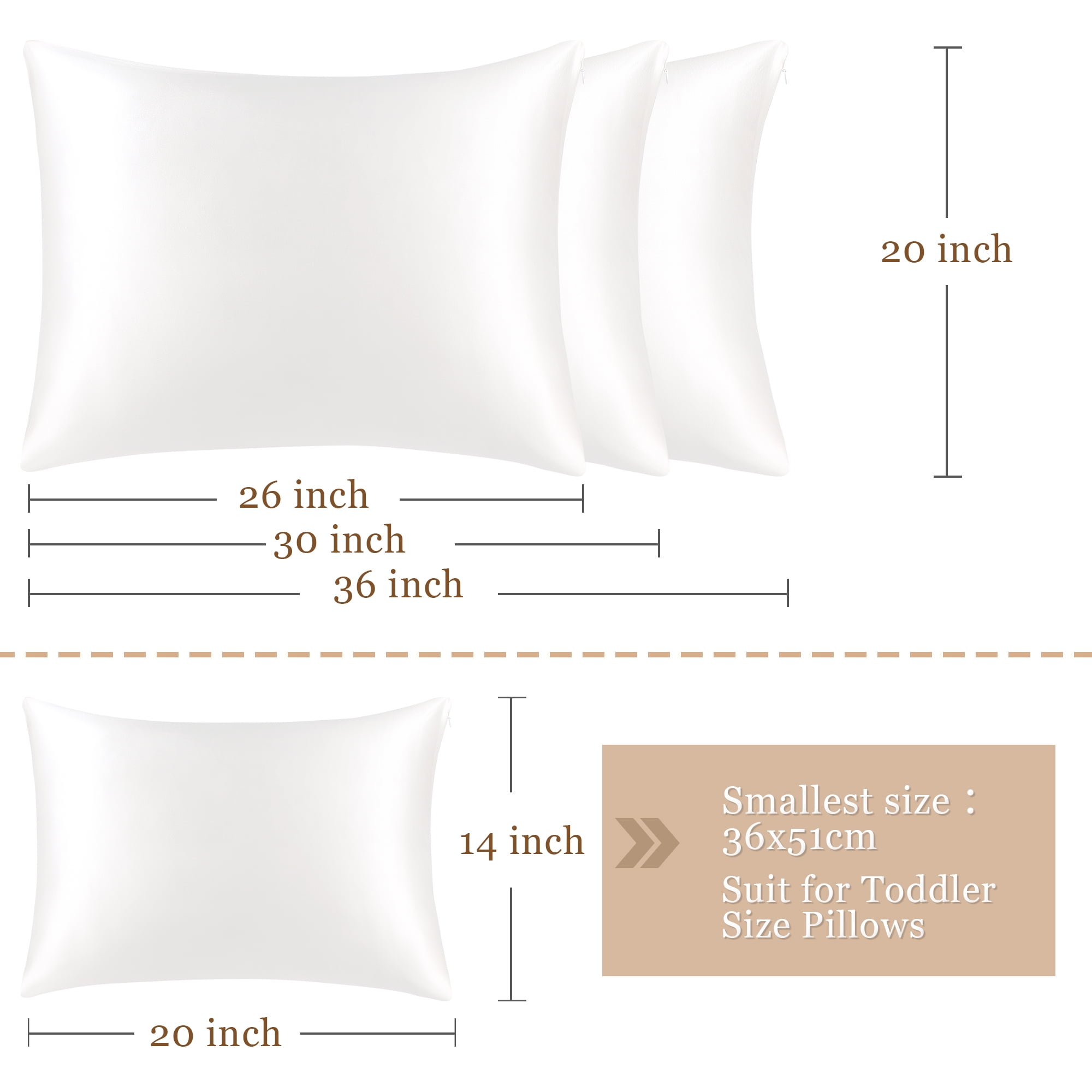 Unique Bargains 22 Momme 100% Silk Pillowcase White Standard