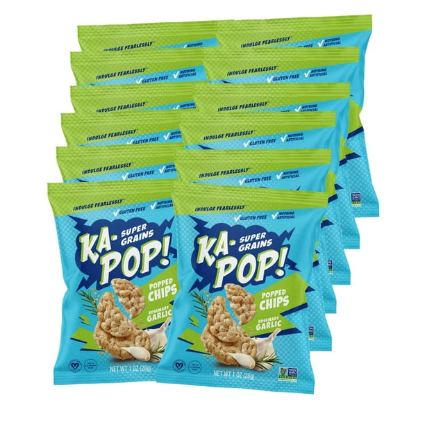 KaPop! Popped Chips, Rosemary Garlic (1oz, Pack of 12) Allergen