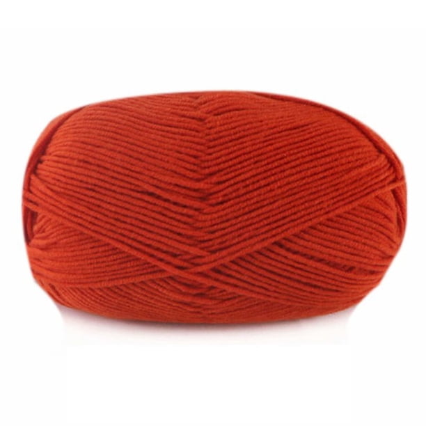 Matsuzay Hilo de ganchillo hilo de tejer multicolor prendas de bebé artesanías regalos hechos a mano hilos flexibles 4 capas para tejedores Artesanía 45 rojo ladrillo
