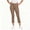 Brown, variant on Nhthy Women's Solid Casual Ankle Length 9/10 Pants, Slim Straight Fit with Side Pockets, Lightweight Daily All Season Trousers Gray L