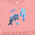 thumbnail image 4 of Inktastic Cute Narwhal 4th Birthday Girls Toddler Dress, 4 of 5