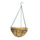thumbnail image 4 of Cesta colgante para maceta con forro de fibra de coco, adorno rústico para flores 10 pulgadas, 4 of 9