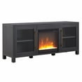 thumbnail image 4 of Evelyn&Zoe Quincy Rectangular TV Stand with Crystal Fireplace for TV's up to 65", Black Grain, 4 of 10
