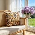 thumbnail image 2 of Vintage Floral Throw Pillow Covers, Short Pile Plush Boho Decorative Square Pillowcases for Living Room Couch Bed Decor, 2 of 6