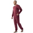 thumbnail image 5 of Fruit of the Loom Men's Solid & Printed Pajama Union Suit, Sizes S-5XL, 5 of 9