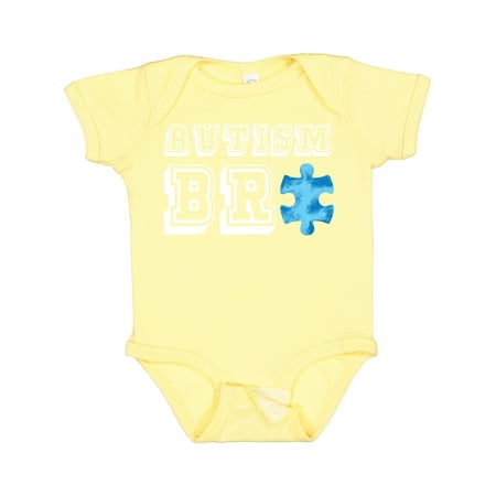 

Inktastic Autism Awareness Autism Bro with Blue Puzzle Piece Gift Baby Boy or Baby Girl Bodysuit