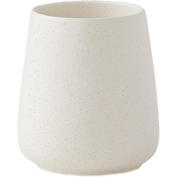 Beige Toothbrush Holder for Bathroom - Ceramic Tooth Brushing Holders, Toothbrush Cup, Toothpaste Organizer for Bathroom Countertop, Makeup Brush Holder, Pen Holder for Home Desktop Storage