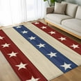 thumbnail image 4 of 4th of July Area Rugs 5x8 for Living Room, Blue Red Star Striped Independence Day Non Slip Washable Rug Runner, Low Pile Indoor Floor Carpet Mat Bathroom Rugs for Bedroom, Kids Room, 4 of 9