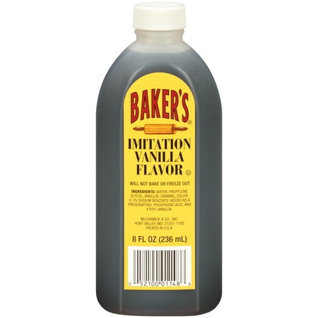 (4 pack) Baker's Imitation Vanilla Extract, 8 fl (Best Vanilla Beans For Homemade Extract)