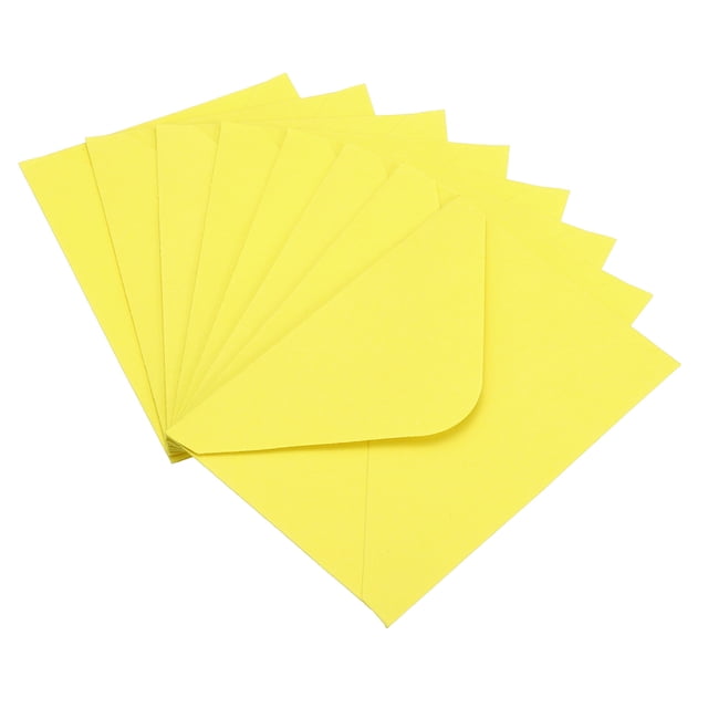 Uxcell Mini Envelopes Tiny Pockets Mini Gift Card Business Card Envelope, Light Yellow 100 Pack