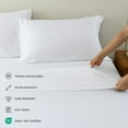 thumbnail image 2 of 100% Viscose Derived from Bamboo Sheets Twin XL, Silky Soft, Cooling, 16" Deep Pocket, White, 2 of 8