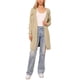 thumbnail image 2 of Suéter cárdigan para mujeres, abrigo de otoño, abierto al frente, de manga larga, abrigo de punto medio largo, chaqueta XS color caqui, 2 of 6