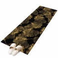 thumbnail image 2 of 2'x6' Rug Runners for Hallways Kitchen, Yellow Black Leaves Non Slip Entryway Beside Floor Carpet Runner, Vintage Abstract Art Botanical Washable Laundry Room Bedroom Throw Rugs Mat for Family Pet, 2 of 8