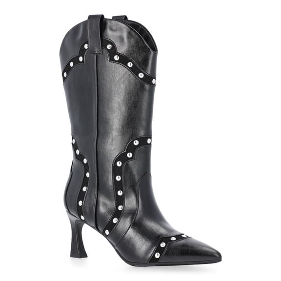 Madden NYC Women's Studded Heeled Western Boots