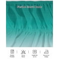 thumbnail image 5 of Teal Ombre Wrap Around Bed Skirts for Queen Bed 16" Drop,Bed Skirt with Adjustable Elastic Belt Dust Ruffle Bed Valance for Bedroom Hotel Turquoise White Gradient Modern Abstract Art Bed Frame Cover, 5 of 7