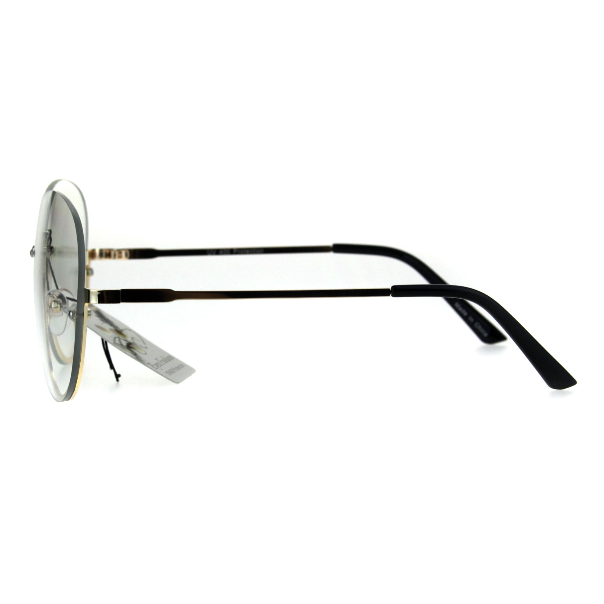 NWOT Ladies Gold Half Rim Frame Slim Arm Grey Lens Beauties Diva 5142 19, Vintage 90s Unique Silver & Gold Rimless Oval  main image 4