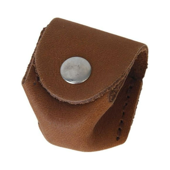 jinwen Support de Queue de Billard en Cuir Souple Marron avec Presse-Craie