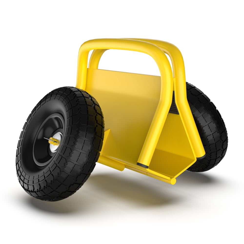 Holaki Heavy-Duty Panel Dolly with 10-Inch Solid Rubber Tires, All-Terrain Moving Cart for Drywall, Doors, and Heavy Materials, 1000 lbs Capacity