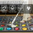 thumbnail image 3 of Block Game Rug Teen Boys Carpet with Pixel Game Element Decoration Mat, Block Game Rugs for Boy's Bedroom Bathroom Living Room Playroom, Non-Slip Children Gaming Area Rugs (Grey, 79" x 59"), 3 of 7