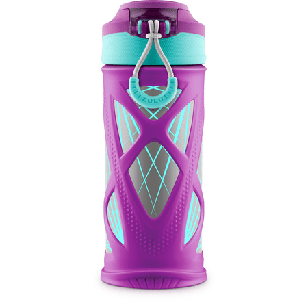 ZULU Echo Kids 12 fl oz Stainless Steel Insulated Water Bottle, Purple/Teal