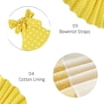 thumbnail image 6 of Aideaone Girls Dresses Sleeveless Summer Dress Bowknot Strap Polka Dot V Neck Sundress Yellow 3-10T, 6 of 7