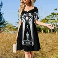 thumbnail image 4 of Vestido vintage King Kong, vestido de noche para mujer, vestido morado, vestido de verano para mujer, elegante vestido de fiesta para mujer., 4 of 7