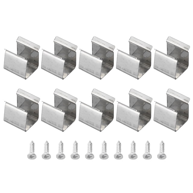 Unique Bargains LED Strip Light Clips Mounting Bracket Fixing Clips with Screws for 8mm-11mm Light Cable Ribbon 100 Pack