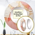 thumbnail image 4 of Designart "Rosy Alabaster Simplistic Pottery" Abstract Spirals Rund Mirror For Wall Decor - Large Pink Round Printed Mirror -Modern Round Living Room Mirror - 23" x 23", 4 of 7